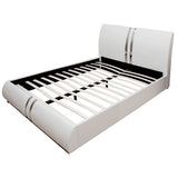 White Queen Platform Furniture Bed