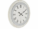 White Wood Farmhouse Vintage Wall Clock - 22" x 1" x 22"