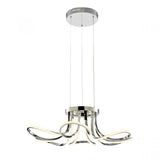 Curves Chandelier - LED Lighting - Chrome Metal