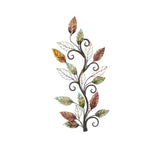 Metal Art - Multi Colored Traditional Leaves Wall Decor - 1" x 20" x 36"