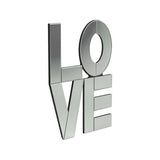 Love Wall Mirror Silver And Black - 23”x31”