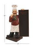 36" Chef with Chalkboard Sculpture - Home Decor