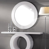 White Round Mirror 40 inch Diameter