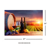 Tempered Glass Art - Vineyard Party Time Wall Art Decor