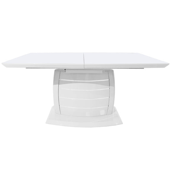 Rectangular Dining Table White High Gloss and Lacquer Finish