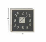 Black and Silver Wall Clock