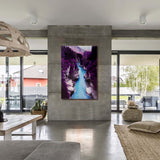 Tempered Glass Art - Purple Guadalupe River Wall Art Decor