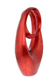 20" Polystone Decorative Abstract Sculpture in Red - Home Decor