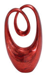 20" Polystone Decorative Abstract Sculpture in Red - Home Decor