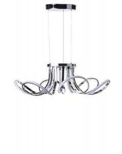 Curves Chandelier - LED Lighting - Chrome Metal