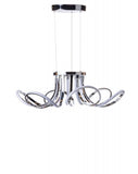 Curves Chandelier - LED Lighting - Chrome Metal