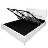 White Queen Platform Furniture Bed