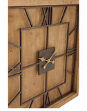 Wood & Metal Square Wall Clock