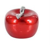 9" Ceramic Red Apple Sculpture - Home Decor