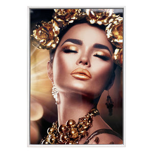 Canvas Art - Golden Makeup Wall Art Decor