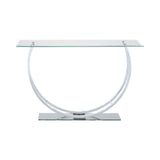 48" Contemporary Chrome Console Table