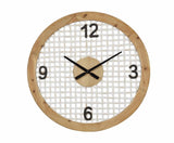 Large Round Wood Wall Clock