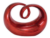 9" Polystone Decorative Abstract Sculpture in Red - Home Decor