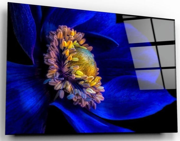 Acrylic Art - Blue Flowers Fine Wall Art Decor