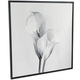 Canvas Art - White Floral Shaded Tulip Wall Art Decor