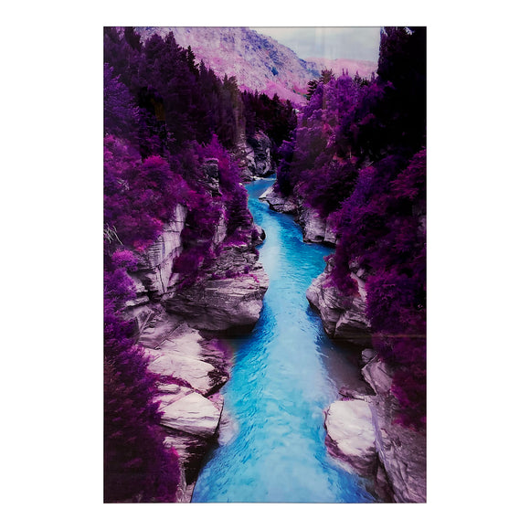 Tempered Glass Art - Purple Guadalupe River Wall Art Decor