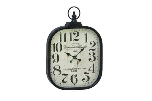 Metal Glass Wall Clock