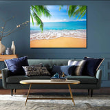 Tempered Glass Art - Beach View Wall Art Decor