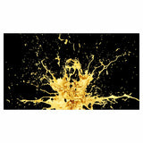 Tempered Glass Art - Yellow Paint Splash Wall Art Decor