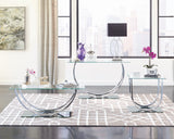 48" Contemporary Chrome Console Table