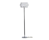 Acrylic Glass Floor Lamp - Chrome Metal 62"