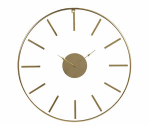 Large Round Gold Stainless Steel Modern Wall Clock