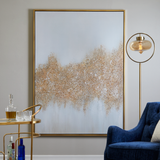 Canvas Art - Gold Geode Glitter Flakes Wall Art Decor