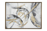 Canvas Art - Gold Abstract Framed Wall Art Decor