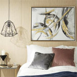 Canvas Art - Gold Abstract Framed Wall Art Decor