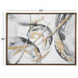 Canvas Art - Gold Abstract Framed Wall Art Decor