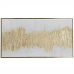 Canvas Art - Gold Geode Giltter Flakes Wall Art Decor