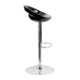 Contemporary Plastic Adjustable Height Barstools Set of 2