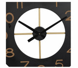 Large Round Black and Gold Wall Clock