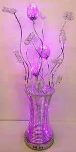 Flowers Table Lamp - Multicolor Lighting - Metal and Glass 37 inch