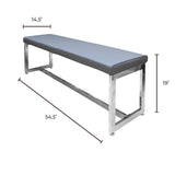 Modern Grey Dining Bench