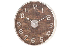 Rustic Round Stainless Steel Wall Clock