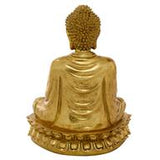 Gold Polystone Eclectic Buddha Sculpture, 9" x 7" x 12" - Home Decor