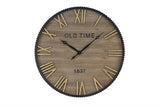 Brown Wood Farmhouse Vintage Wall Clock - 36" x 3" x 36"