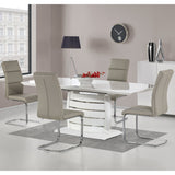 Rectangular Dining Table White High Gloss and Lacquer Finish