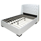 White Queen Platform Furniture Bed