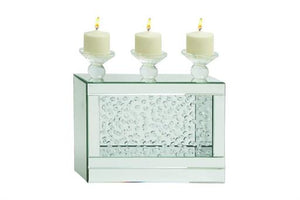 15"H Glam Pedestal Glass Candle Holder - Home Decor