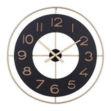 Large Round Black and Gold Wall Clock