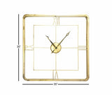 Metal Glass Wall Clock