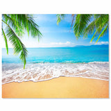 Tempered Glass Art - Beach View Wall Art Decor