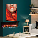 Tempered Glass Art - Orange Holiday Makeup Wall Art Decor